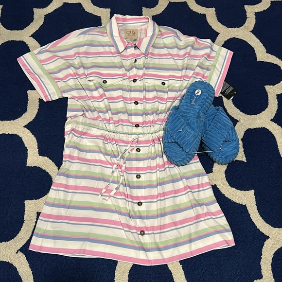 Chaser Carmela Positano Stripe Mini Dress - Picture 2 of 7